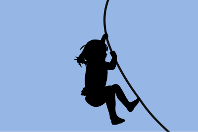 Child Climbing Silhouette clipart