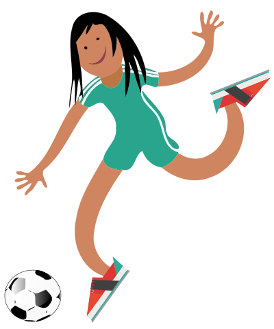 Child Playing Soccer clipart