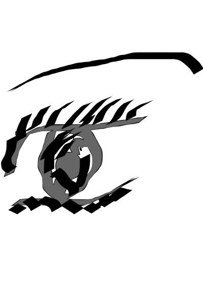 Childish Calligraphy Eye clipart