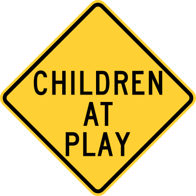 Children At Play Sign clipart