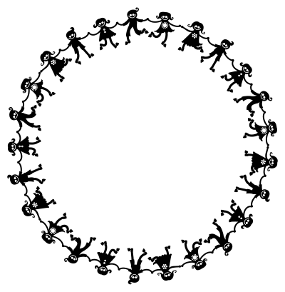 Children Dancing Circle clipart