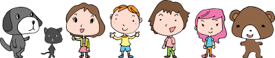 Children with Animals clipart