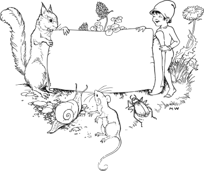 Children's bookplate clipart