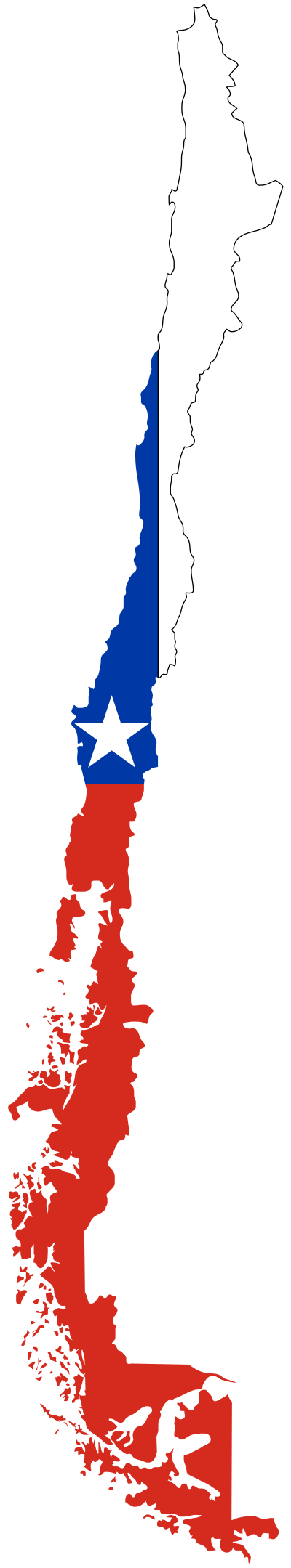 Chile Flag Map clipart