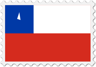 Chile flag stamp clipart