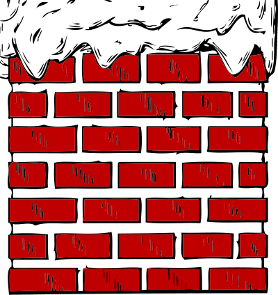 Chimney with snow clipart