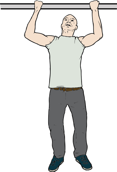 Chin Up Man clipart