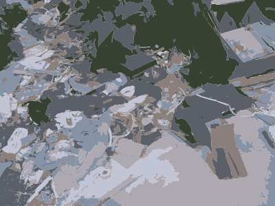 China Trash Scene clipart
