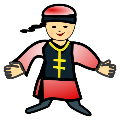 Chinese boy icon clipart