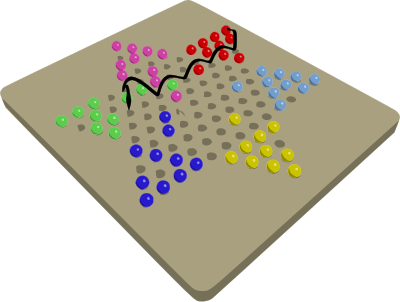 Chinese Checkers Game In Progress clipart
