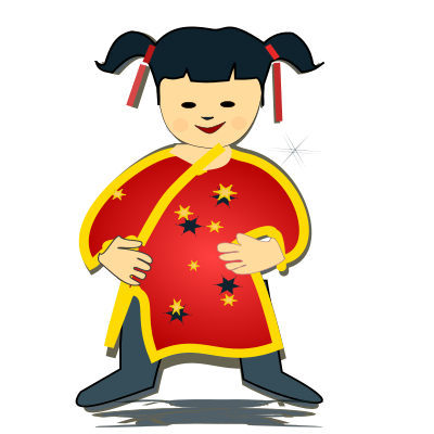 Chinese girl icon clipart
