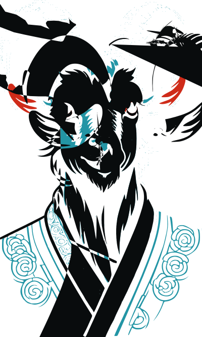 Chinese goat clipart