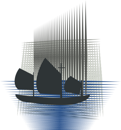 Chinese junk. clipart