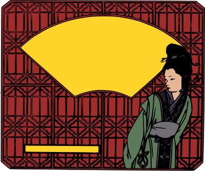 Chinese Lady Frame - Colour Remix clipart