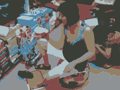 Chinese Lady in Public Market clipart