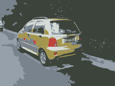 Chinese Mistresses QQ Car (Not Tencent Chat Client) clipart