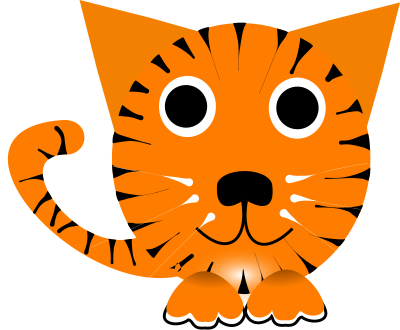 Chinese zodiac tiger clipart