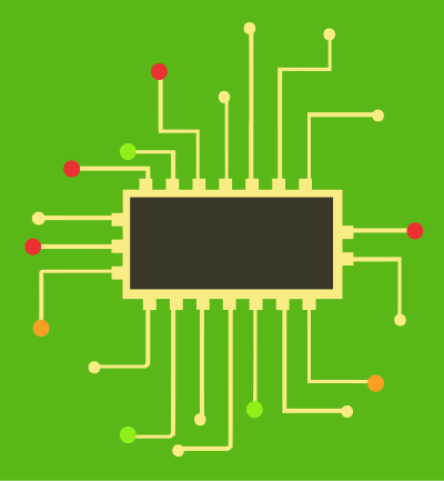 Chip Circuitry - Colour clipart