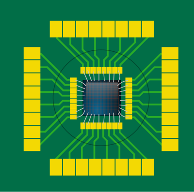 Chip on Board with transparent epoxy clipart