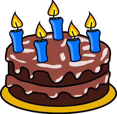 Chocolate birthday cake clipart