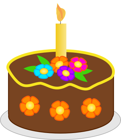 Chocolate Birthday Cake(brown) clipart