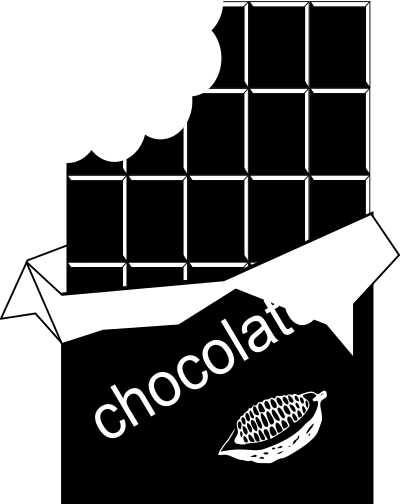 Chocolate bw clipart
