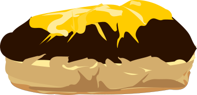 Chocolate custard bun clipart