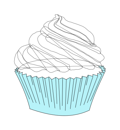 Chocolate Frosting Cupcake clipart