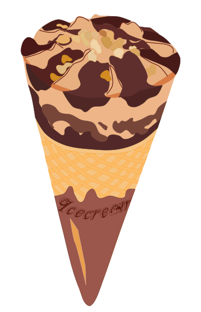 Chocolate ice cream clipart