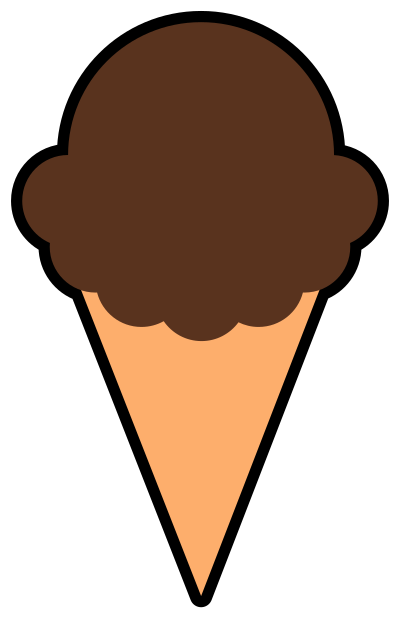 Chocolate Ice-Cream Cone clipart