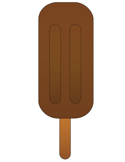 Chocolate popsicle. clipart