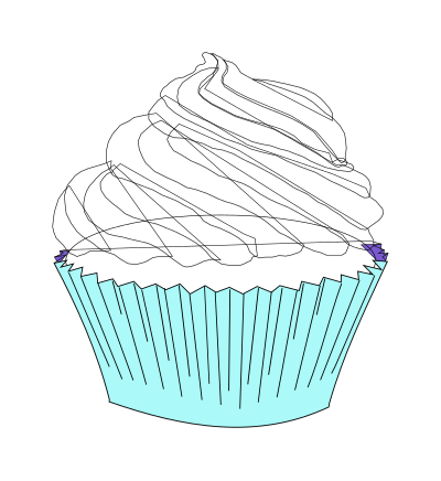 Chocolate Purple Cupcake clipart