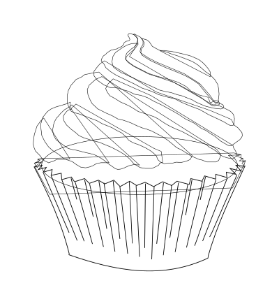 Chocolate Rainbow Cupcake clipart