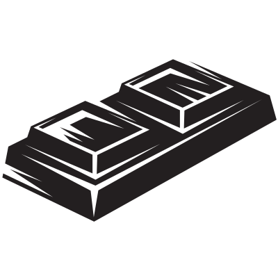 Chocolate square piece clipart