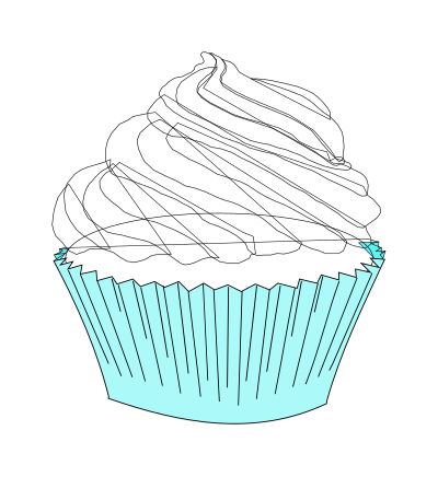 Chocolate Teal Cupcake clipart