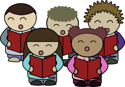 Choir singing clipart