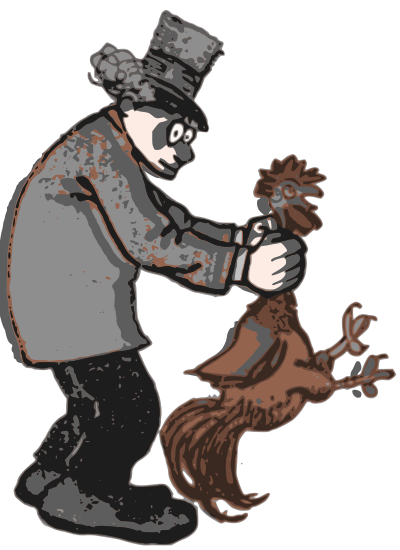 Choking His Chicken clipart
