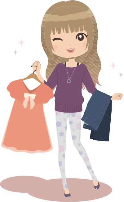 Choosing clothes clipart