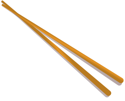 Chopsticks with shadow clipart