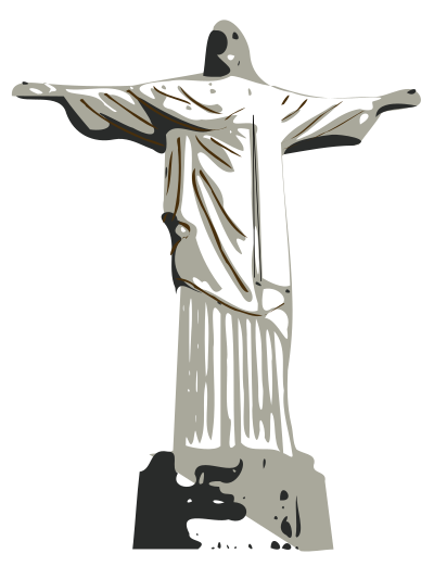 Christ the Redeemer statue clipart
