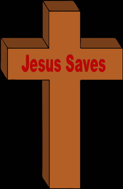 Christian cross jesus saves clipart