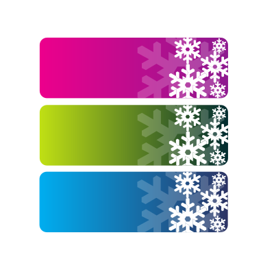 Christmas banners with snowflakes clipart