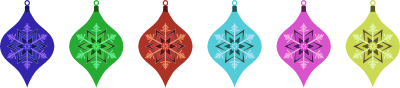 Christmas baubles clipart