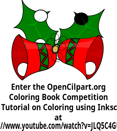 Christmas Bells - Coloring Book Page clipart