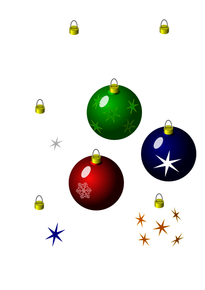 Christmas bulbs clipart