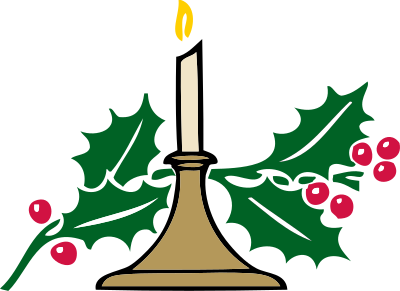 Christmas candle clipart