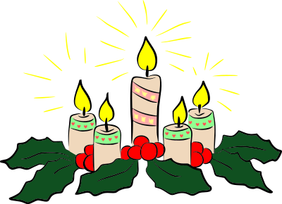 Christmas candles clipart