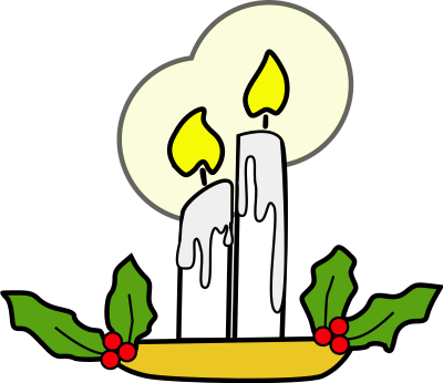Christmas candles clipart