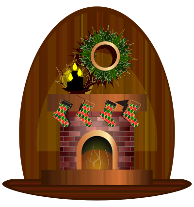 Christmas Fireplace clipart