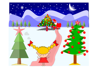 Christmas Girl clipart